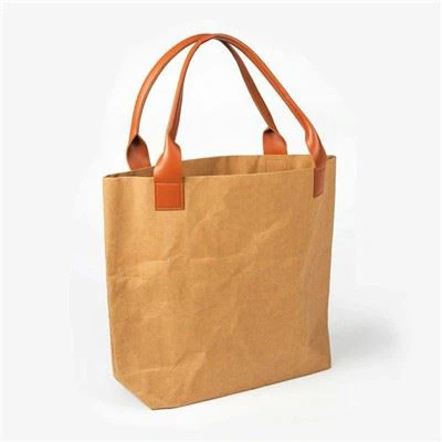 Washable Kraft Paper Shopping Bag