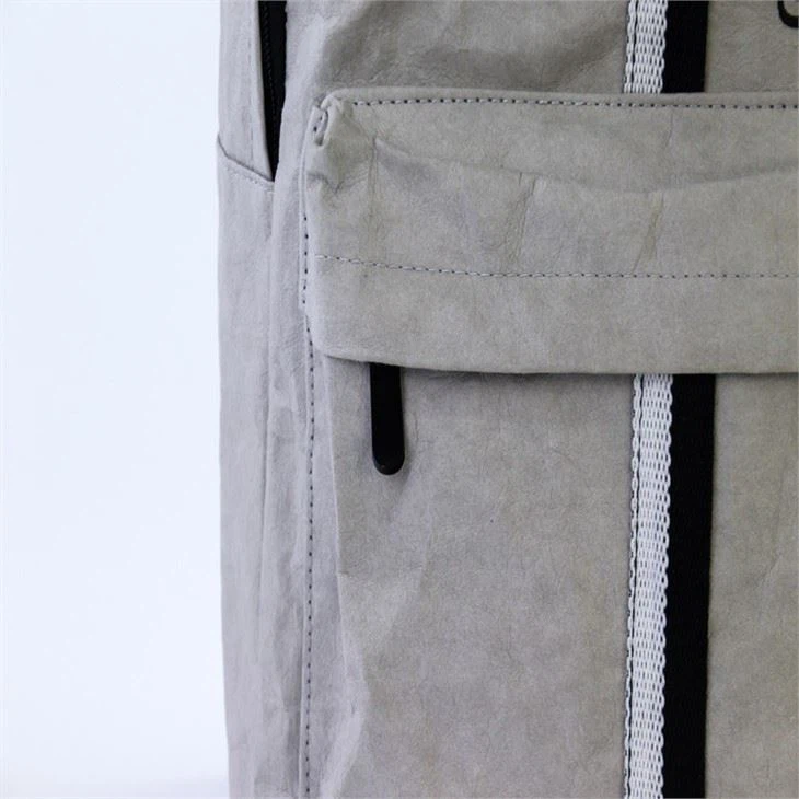 Green Field Foldable Stylish Waterproof Ruckpack Washable Kraft Paper Backpack Bag for students