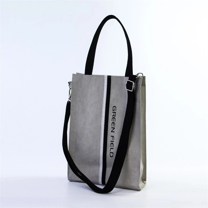 Green Field Washable Kraft Paper Lady handbags