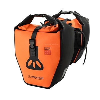 Orange Bicycle Universal Rear Pannier Bag Set