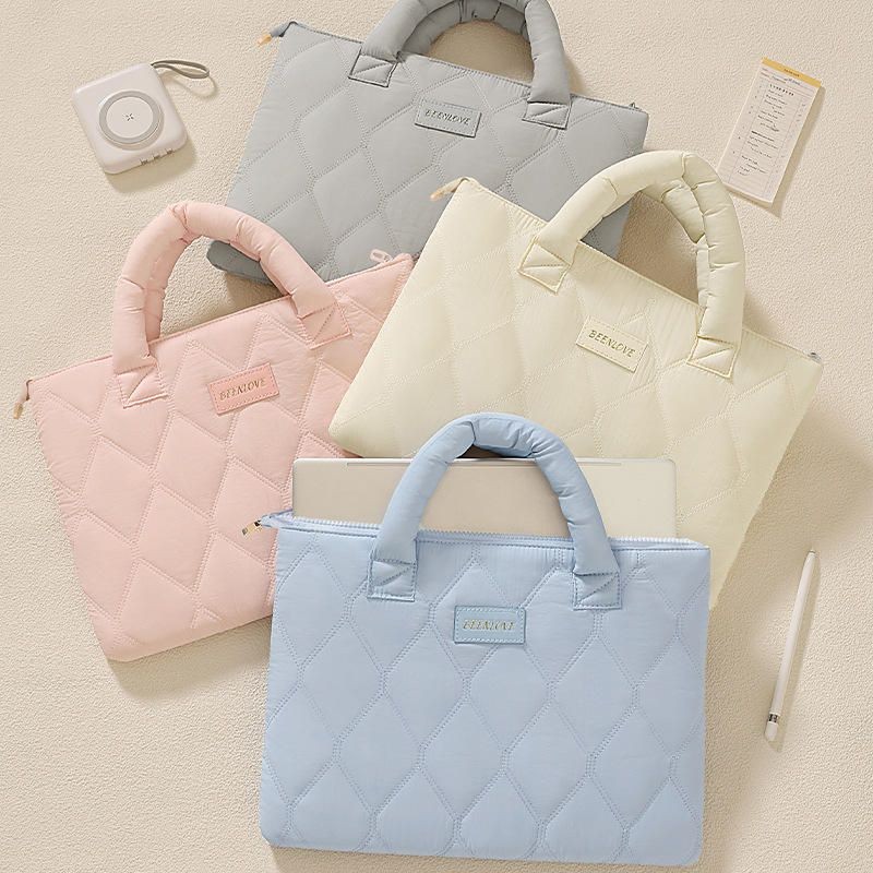 13 Inch Quilted Puffer Laptop Tote Bag suppliers