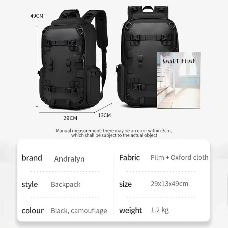 17.3 Inch Outdoor Bike Laptop Backpack With Zipper high quality