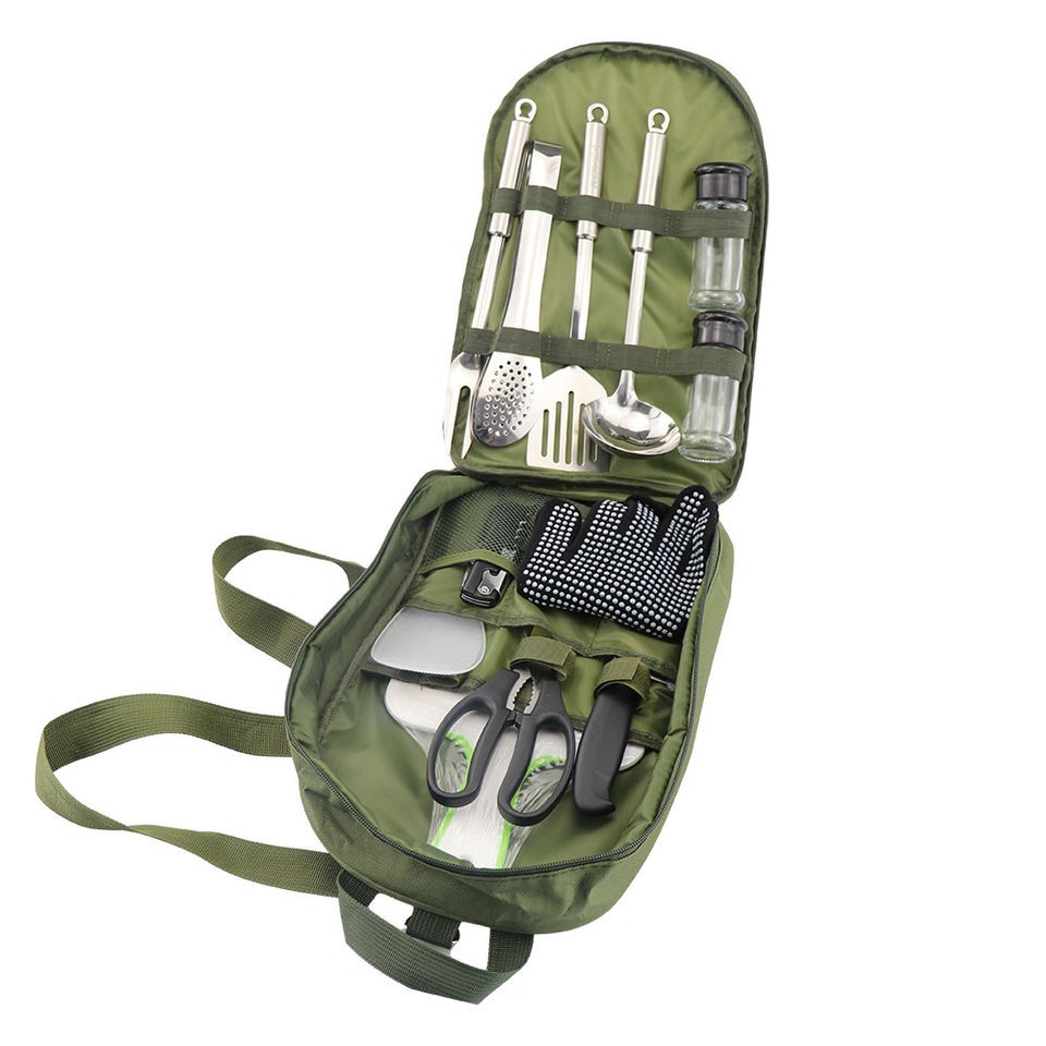 600D Oxford Camping Utensil Set Organizer Bag