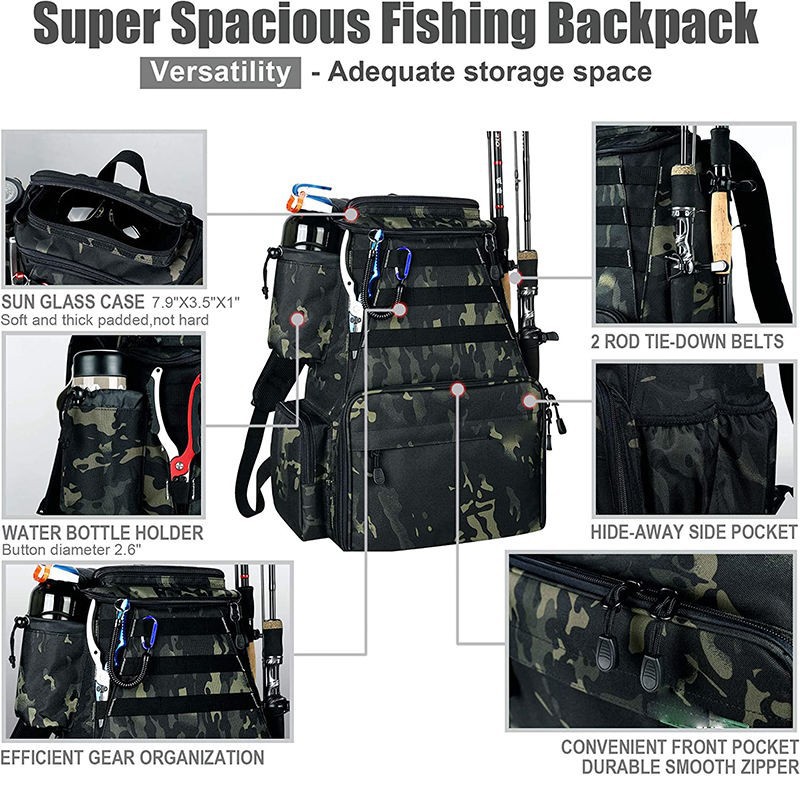 600D Oxford Foldable Outdoor Fishing Tackle Bag With Storage Bag best