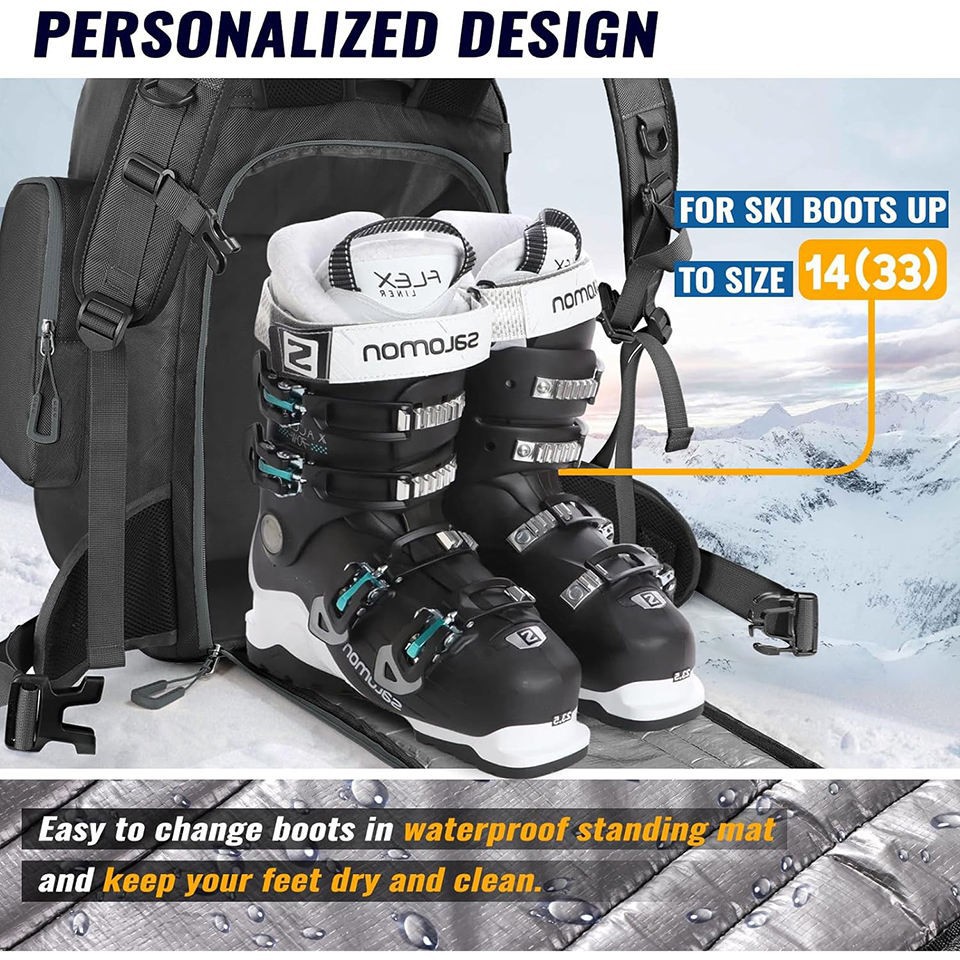 65L Durable Ski Boot And Helmet Travel Backpack suppliers