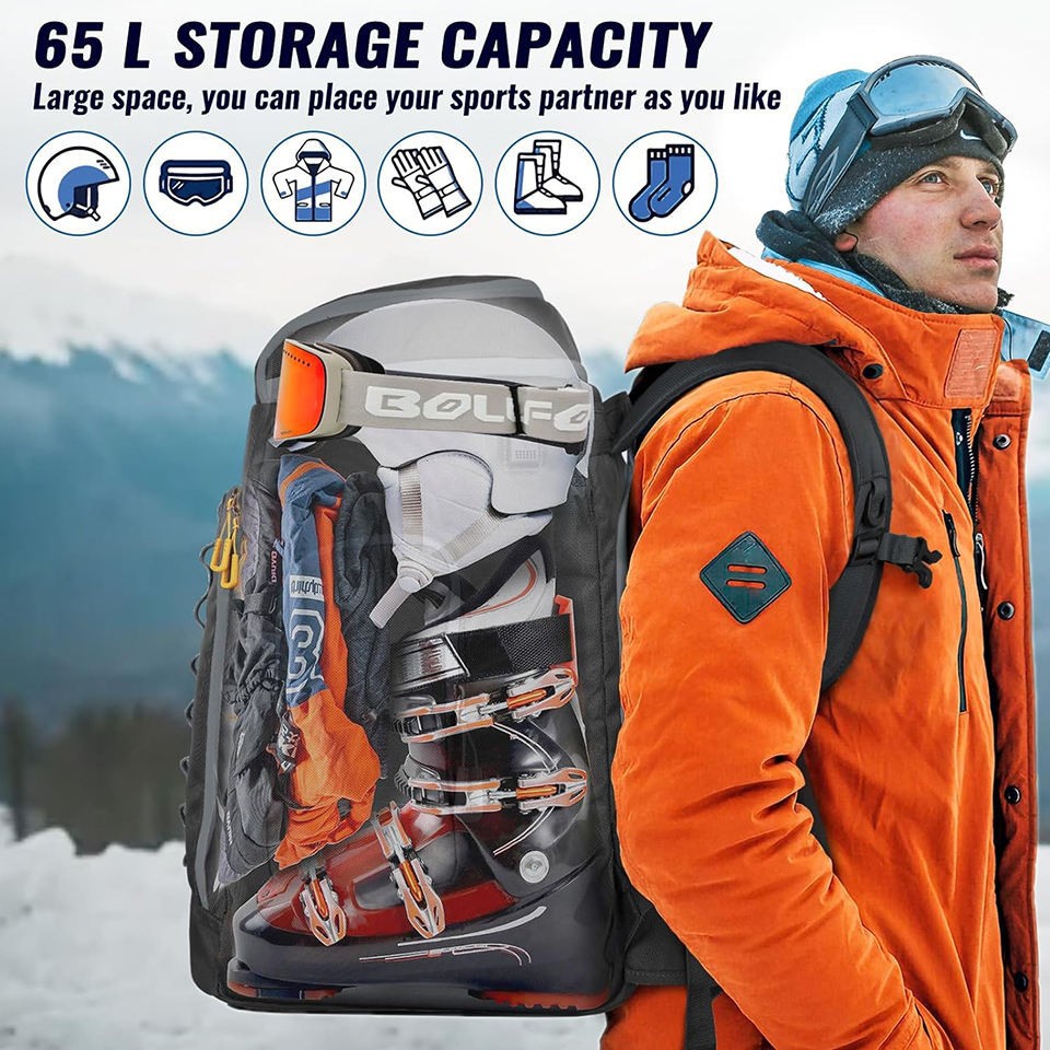 65L Durable Ski Boot And Helmet Travel Backpack price