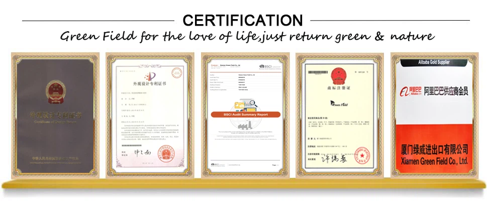 Green Field Certifications and Patents