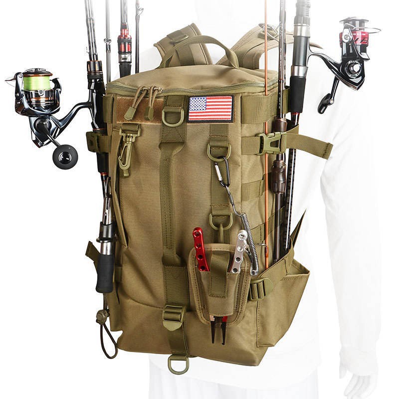 Commercial Sustainable Canvas Fishing Backpack Bags price