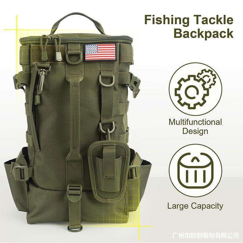 Commercial Sustainable Canvas Fishing Backpack Bags high quality