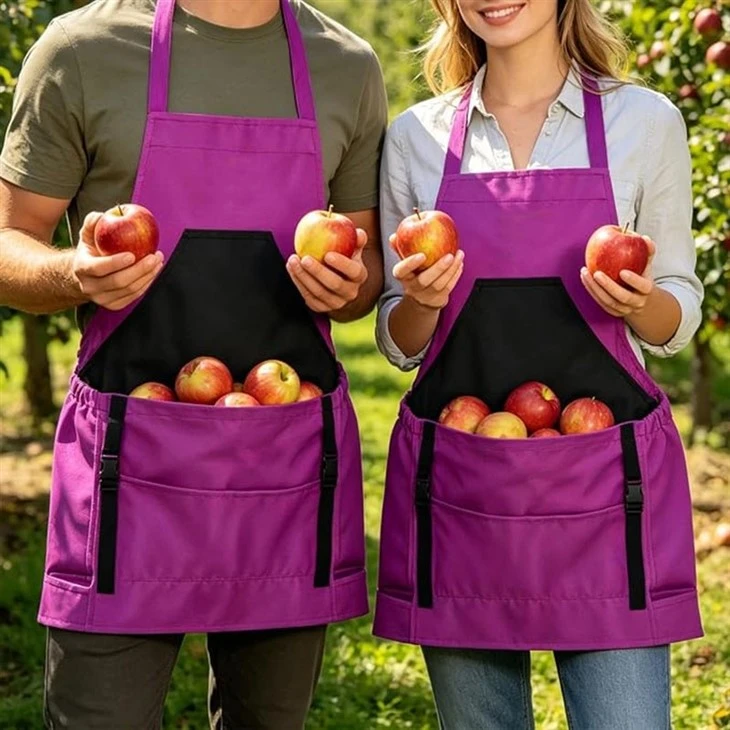 Custom Garden Harvest Apron With Large Picking Pockets high quality