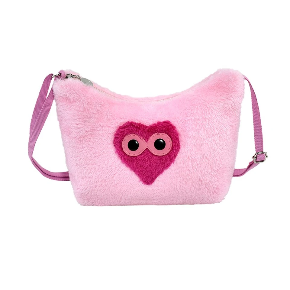 Cute Pink Lint Crossbody Tote Bag