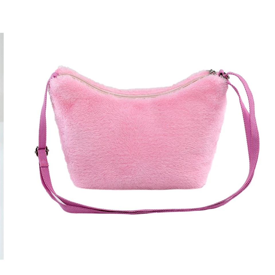 Cute Pink Lint Crossbody Tote Bag