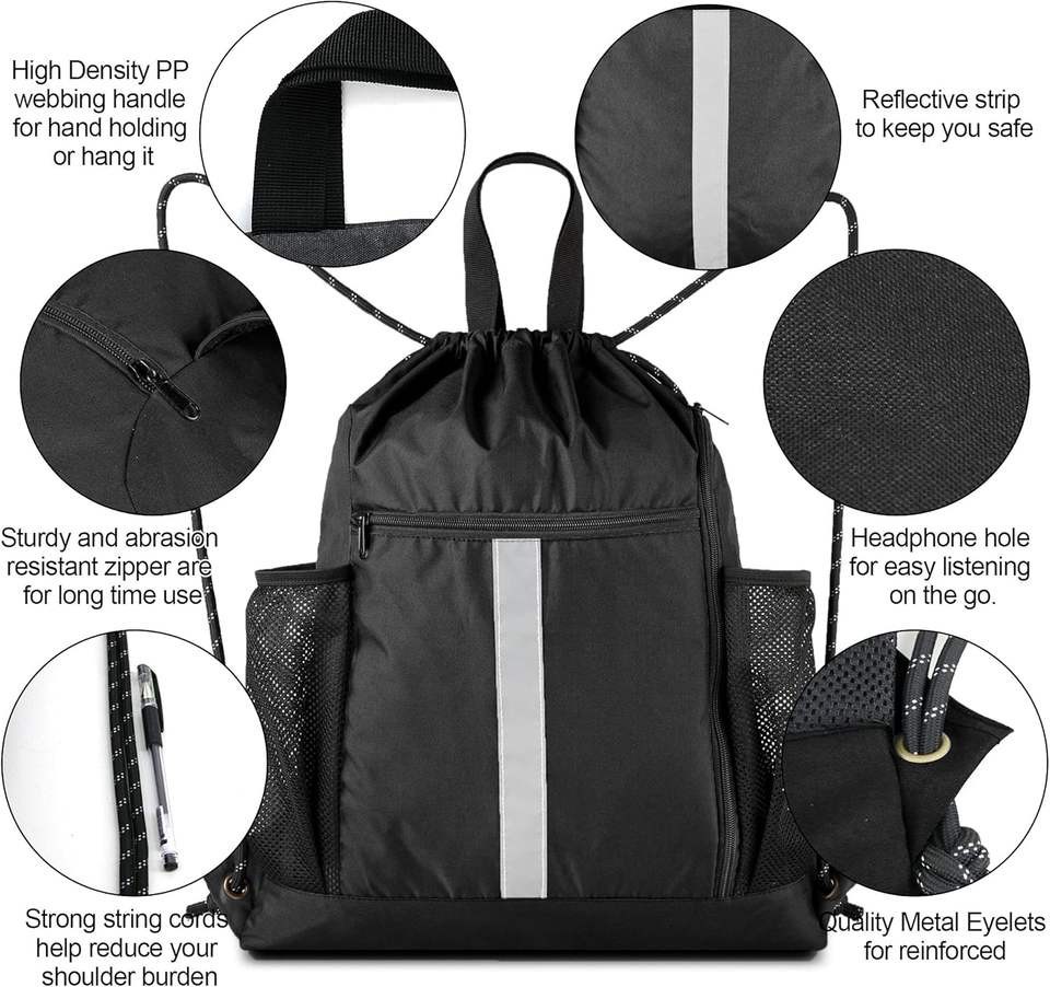 Drawstring Sport Bag With Water Bottle Holder best