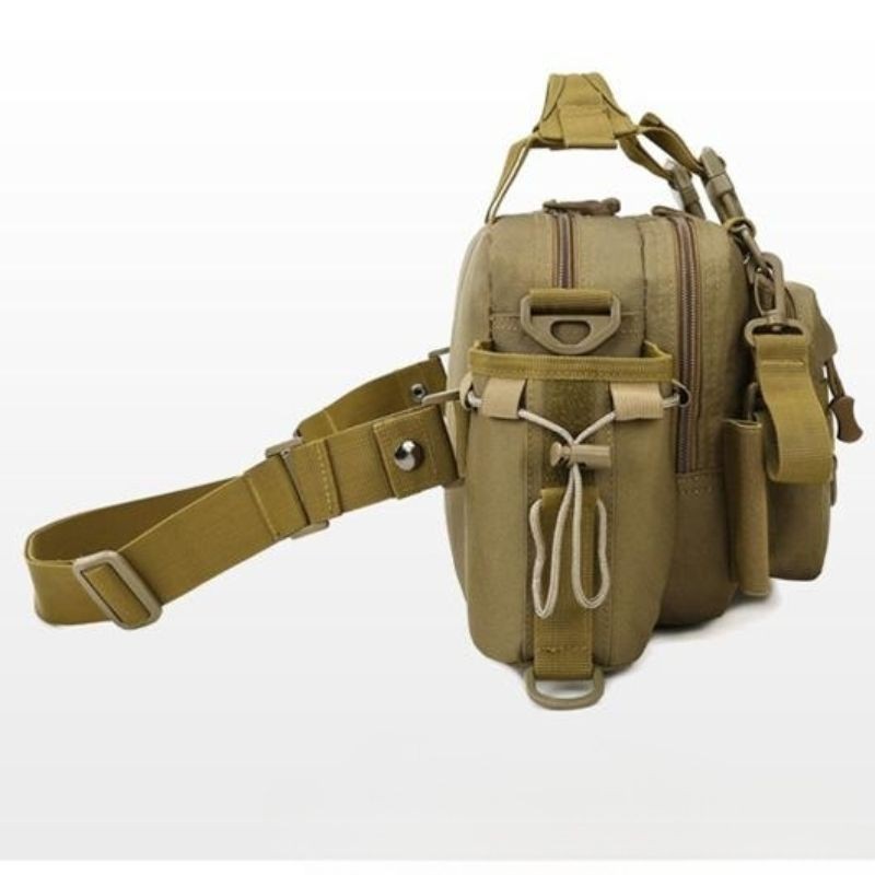 Durable Water Resistant Khaki Canvas Fishing Tackle Bags high quality