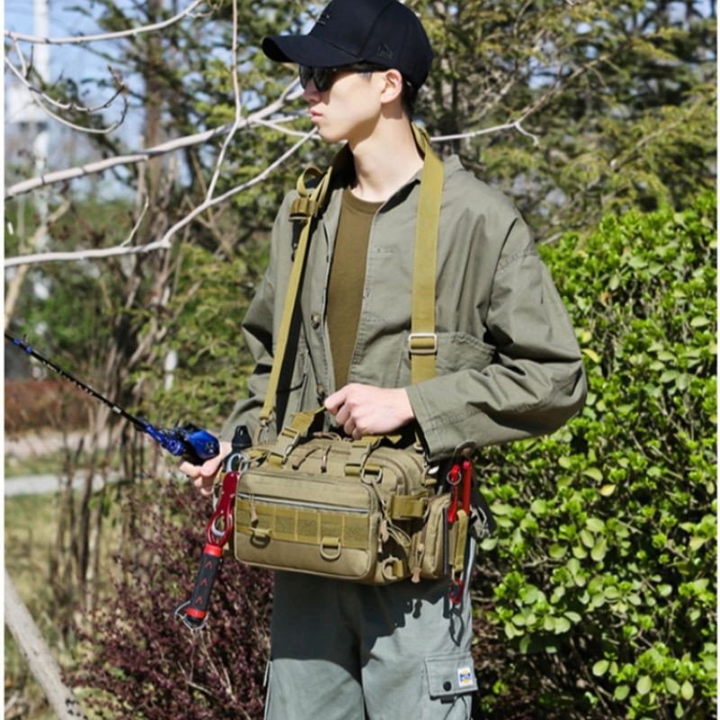 Durable Water Resistant Khaki Canvas Fishing Tackle Bags price