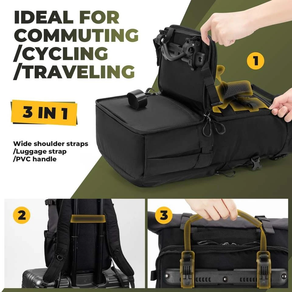 Eco-friendly Oxford Foldable Bike Laptop Backpack Manufacturer best