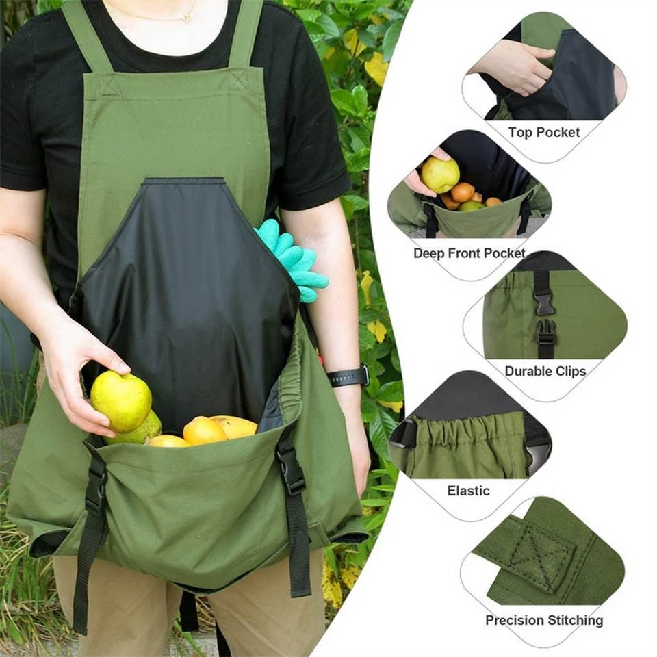 Harvest Gathering Apron With Quick Release Pockets suppliers