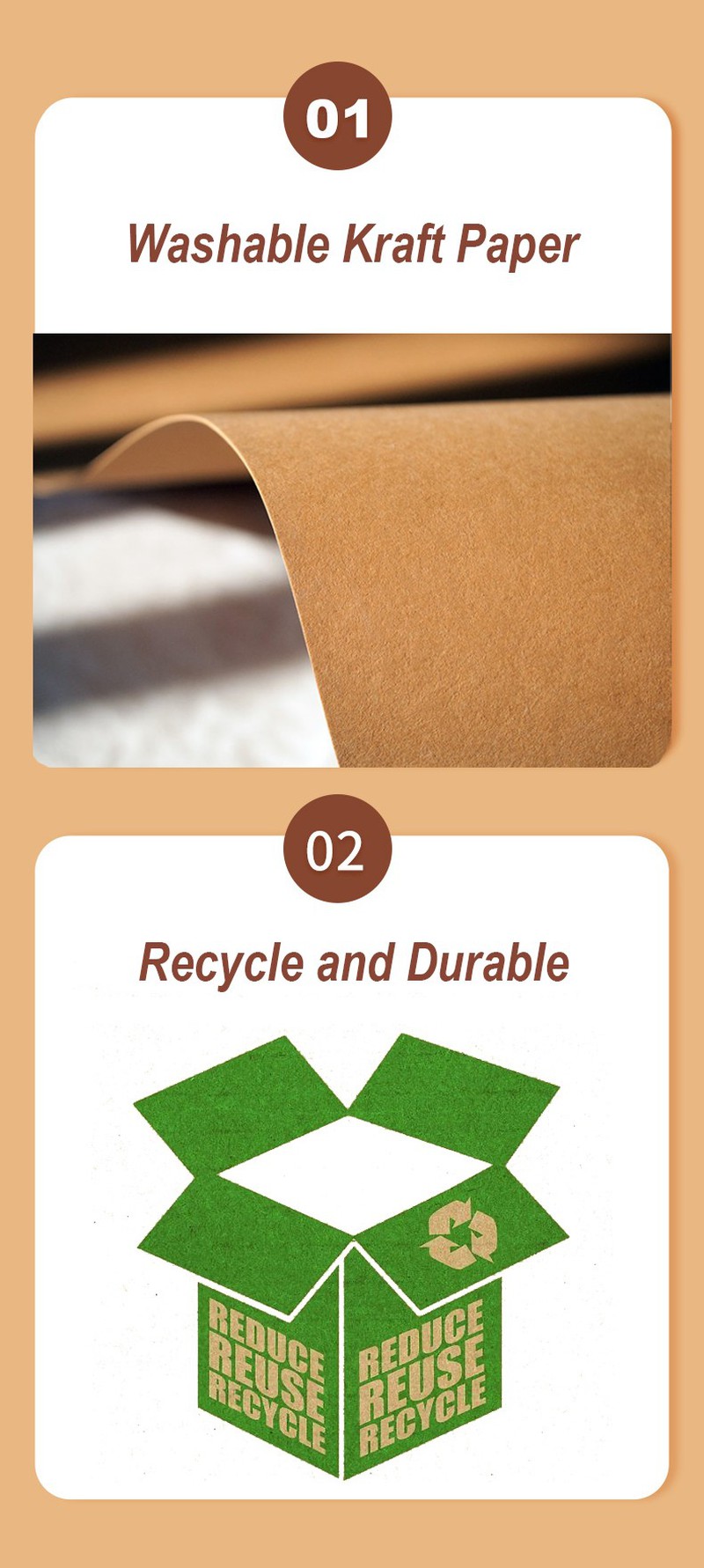 The Features of washable kraft paper storage bags The Features of washable kraft paper storage bags