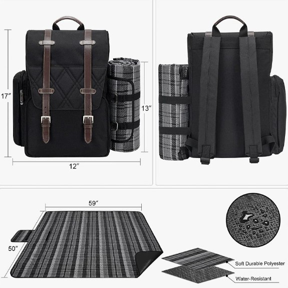 Large Capacity Outdoor Picnic Backpack With Wine Pouch best
