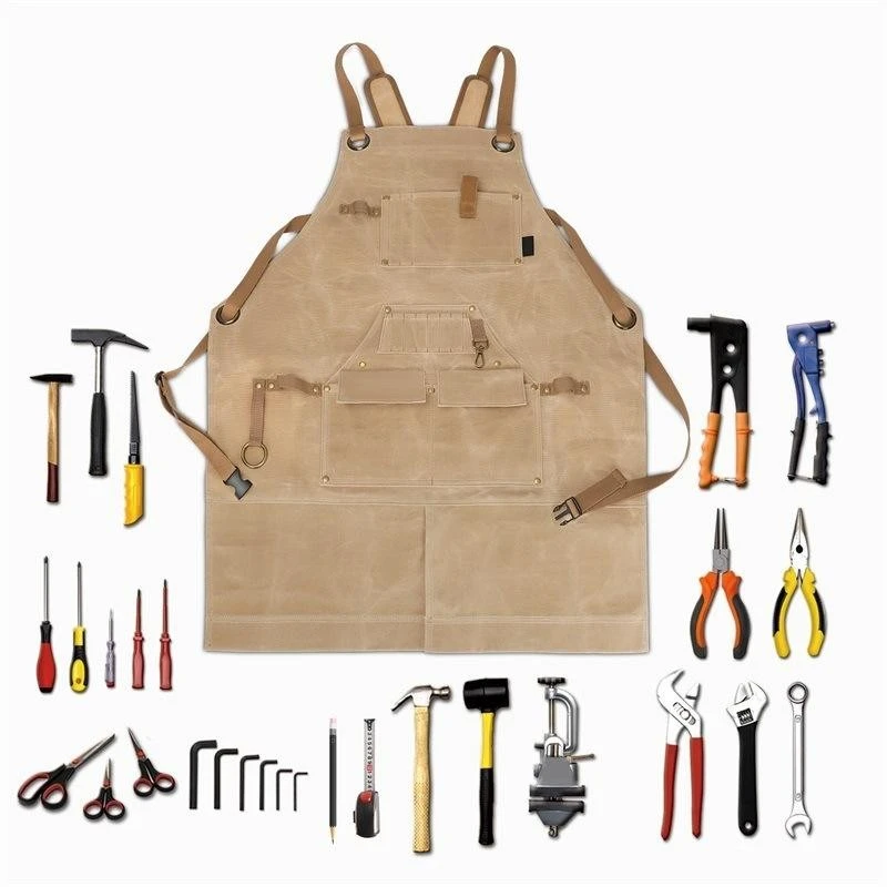 Multi Pockets Heavy-duty Waxed Canvas Tool Bag factory