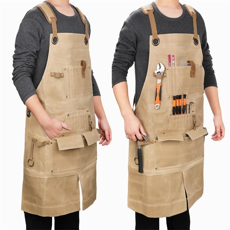 Multi Pockets Heavy-duty Waxed Canvas Tool Bag