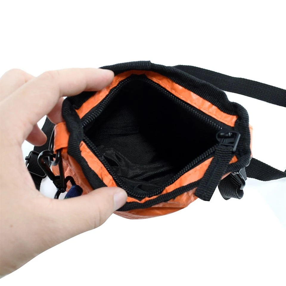 Orange Fashion PE Woven Fabric Crossbody Bag