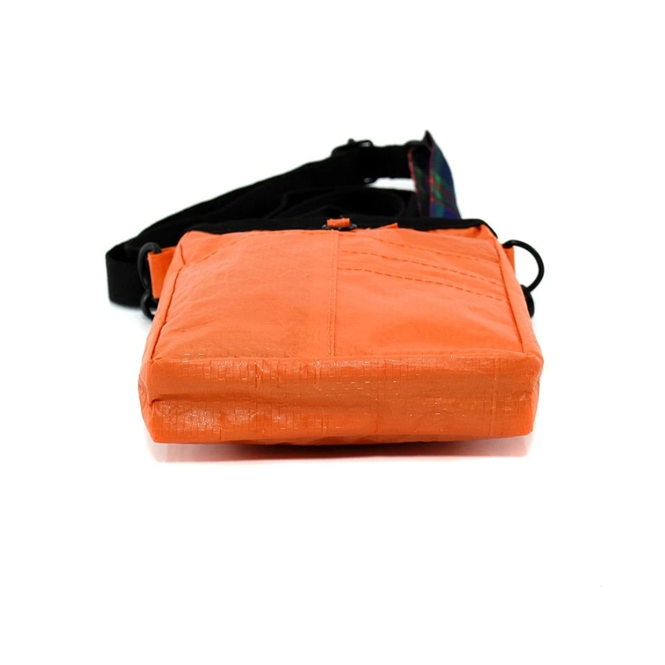 Orange Fashion PE Woven Fabric Crossbody Bag