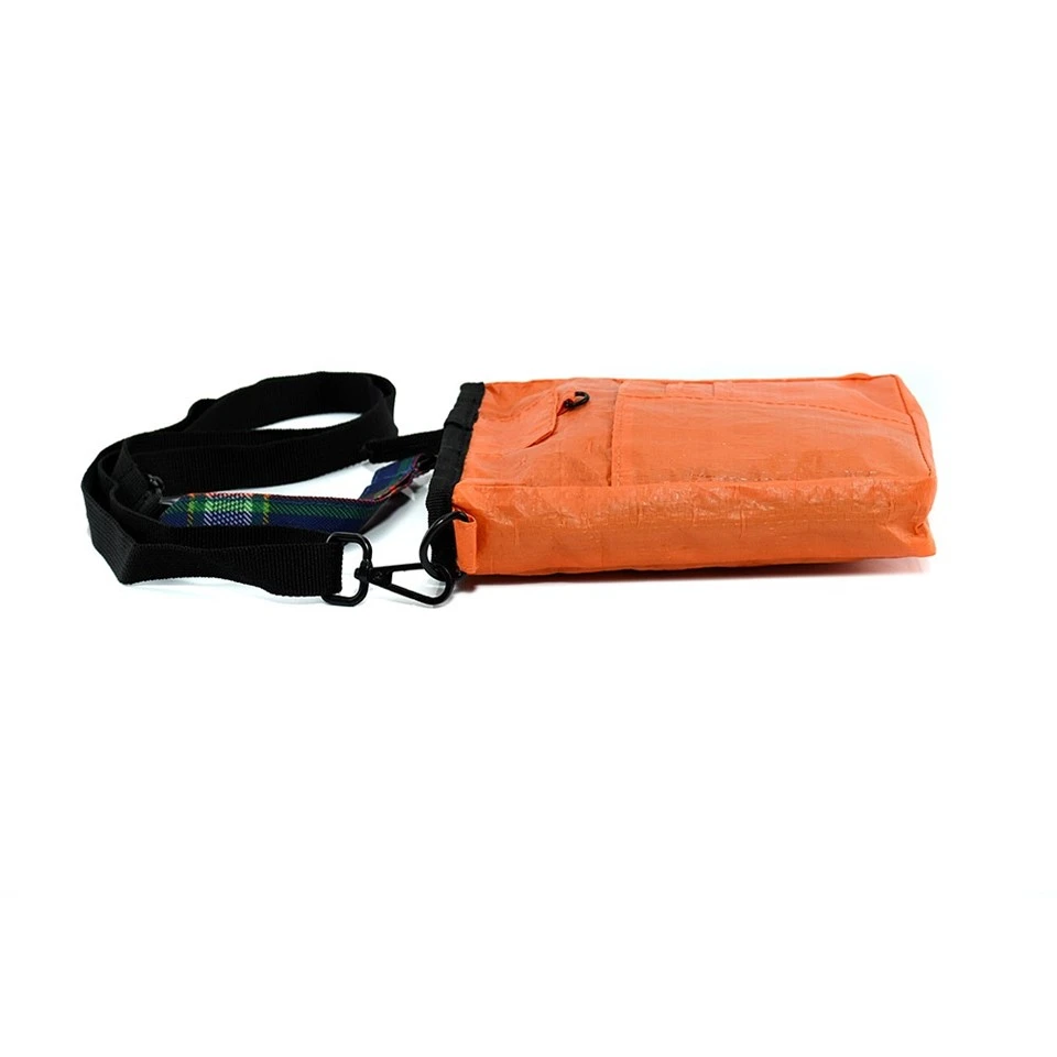 Orange Fashion PE Woven Fabric Crossbody Bag