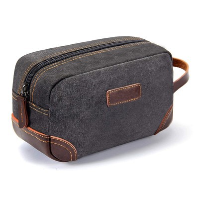 Heavy Duty Waxed Canvas Toiletry Bag