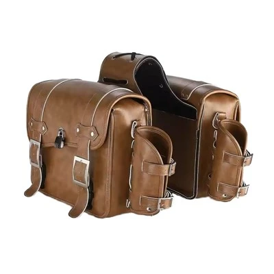 Waterproof Leather Motorcycle Vintage Bilateral Bag