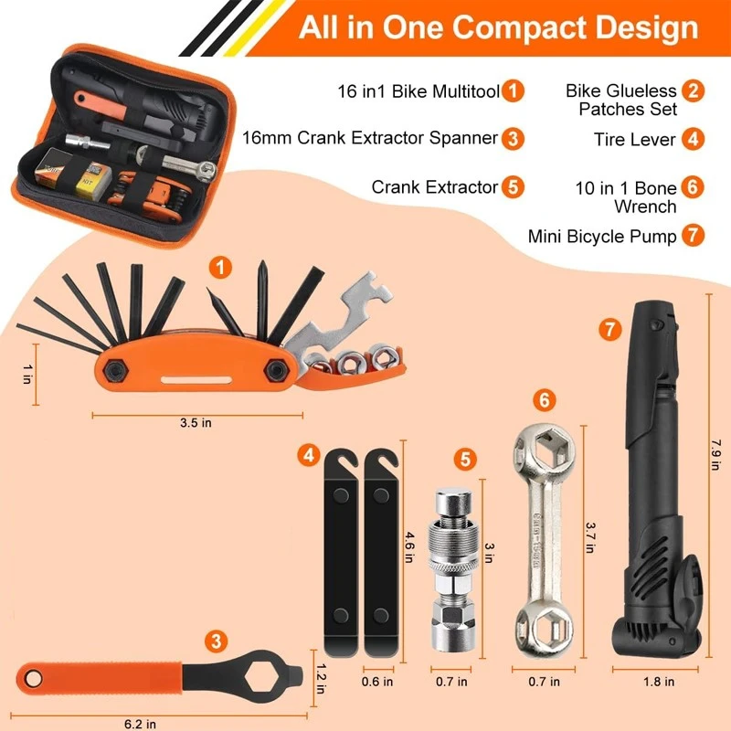 Waterproof Multi-Function Bike Tool Kit 6 Waterproof Multi-Function Bike Tool Kit 6
