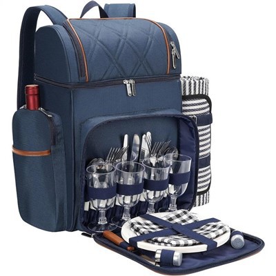 Beach Blanket Insulated Picnic Backpack Bag