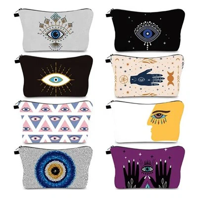 Custom Evil Eye Design Cosmetic Makeup Bag Small Pouch