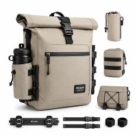 Customized 16L Multi-functional Roll-Top Cycling Laptop Backpack