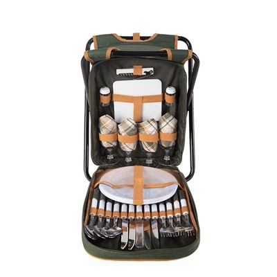 Folding Insulated Picnic Stool Backpack