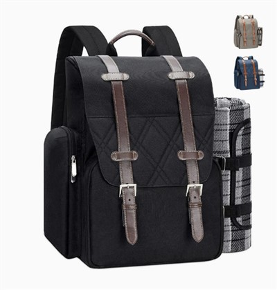 Large Capacity Outdoor Picnic Backpack With Wine Pouch