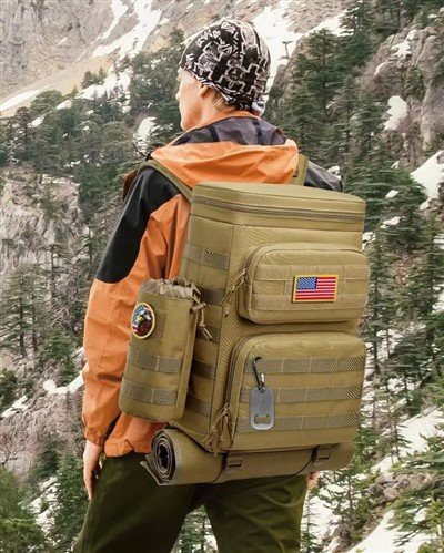 Military Insulated Picnic Rucksack With Cooler Compartment