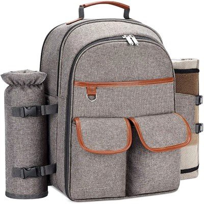 Multi-Purpose Travel Insulated Picnic Backpack With Mat Tableware