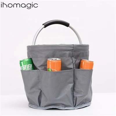 Portable Garden Tool Organizer Basket With 6 Pockets