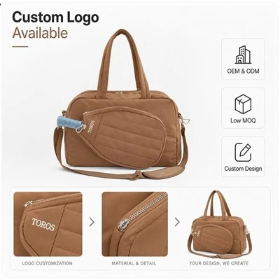 Waterproof Quilted Puffy Tennis Racket Bag