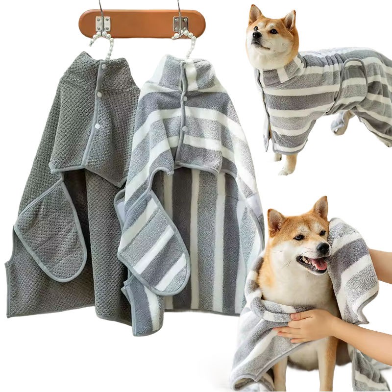 Soft Fast Drying Coat Bathrobe Towel For Dogs