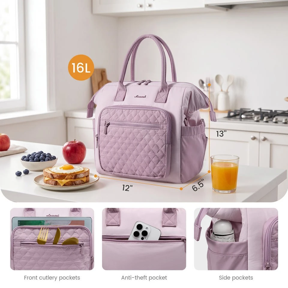 Water Resistant Puffy Insulated Lunch Box Bag factory